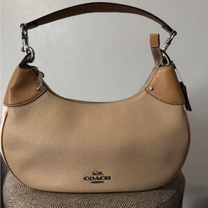 Coach Mara Hobo Sandy Beige Colorblock